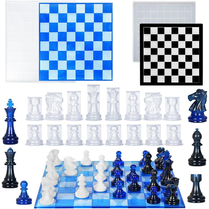 3D Printing With Silicone - Resin Chess Set Mold With Chess