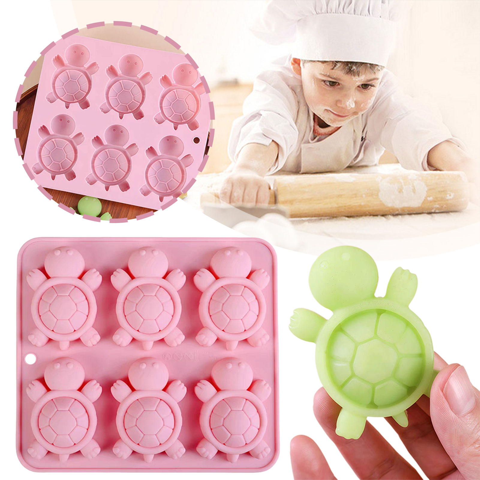 3D Printing With Silicone - Turtles Ice Tray 3D Tortoises Sea