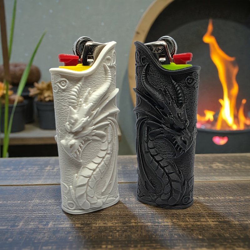 3D Printing Housing - Gothic Embossed Dragon Lighter Case 3D