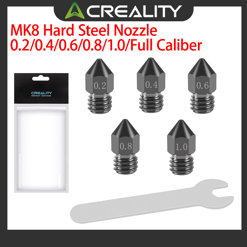 3D Printer Nozzle Brass - Creality Official MK8 Hard Steel Nozzles