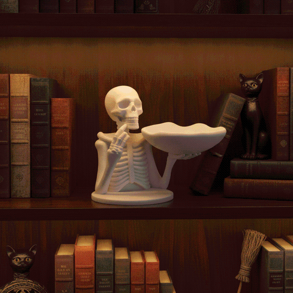 3D Printing Pla - 3D Printed Skeleton Candy Bowl Matte
