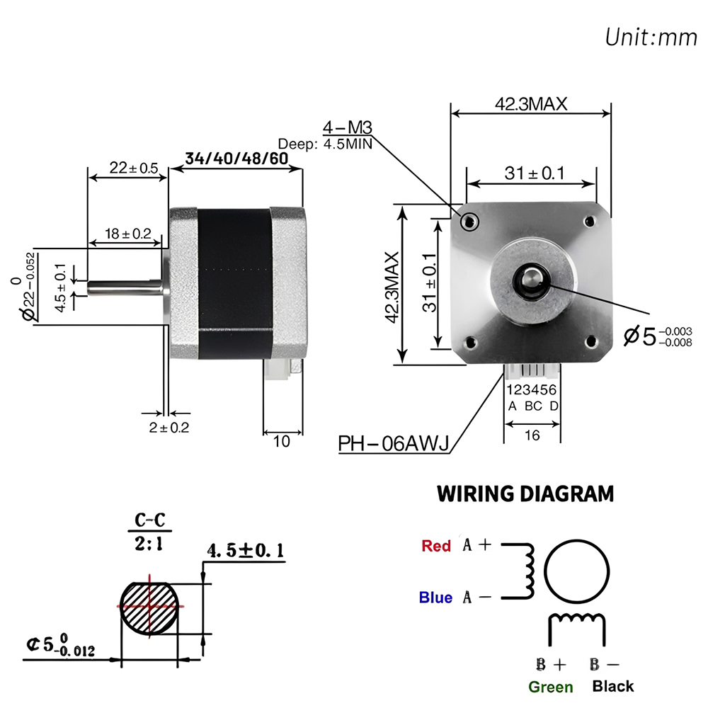 Nema 17 42mm Stepper Motor Ope - 3D Printing Workshop recension och pris