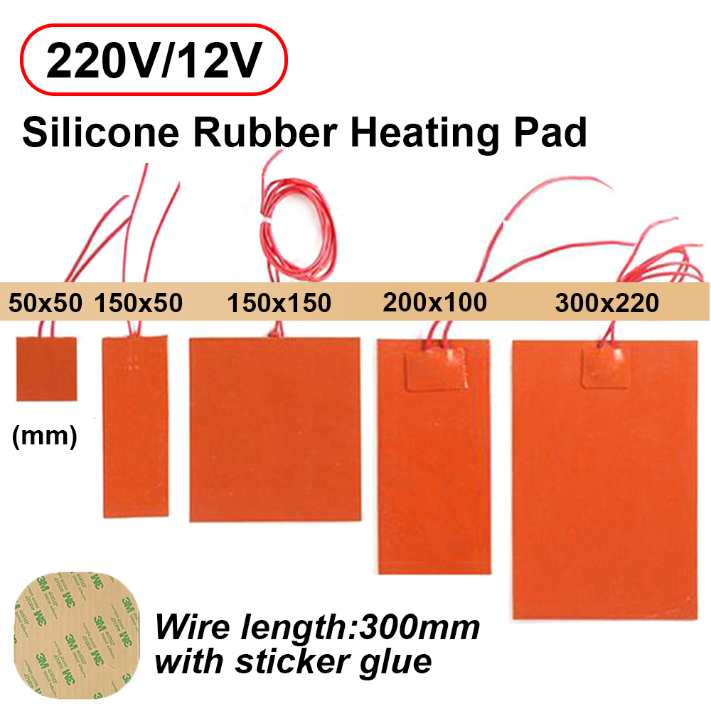12V 220V Silicone Rubber Heati - 3D Printing Guide recension och pris