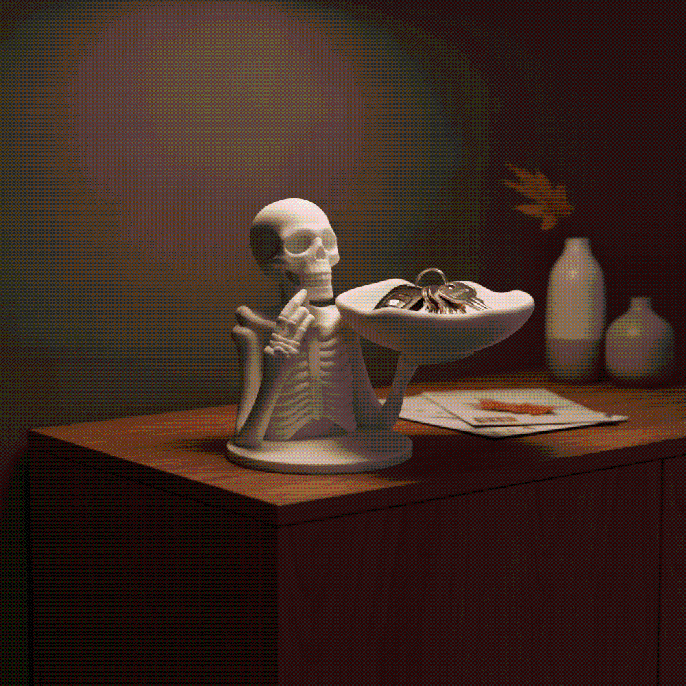 3D Printed Skeleton Candy Bowl - 3D Printing Pla recension och pris