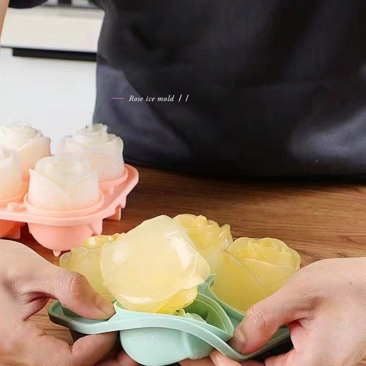 3D Rose Ice Molds 4 Holes Ice  - 3D Printing With Silicone recension och pris