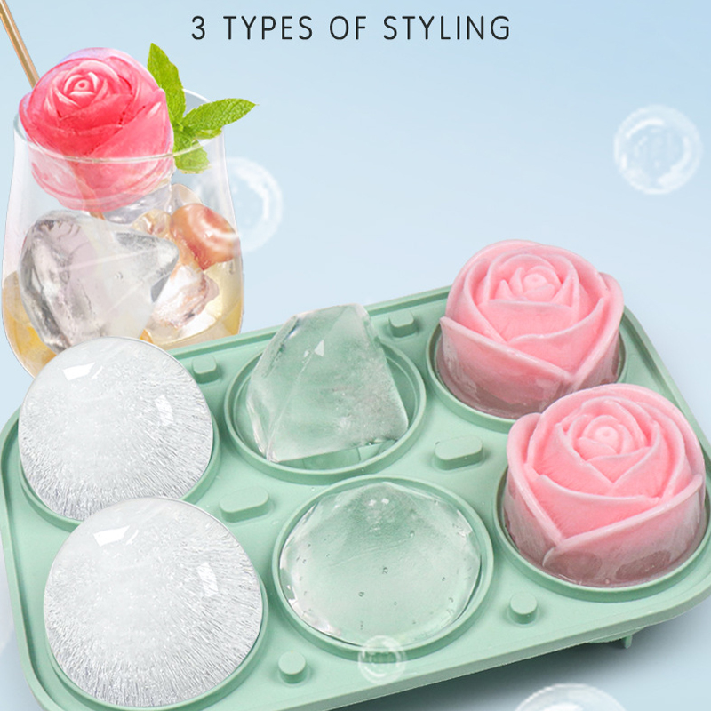 3D Rose Diamond Round Ice Cube - 3D Printing With Silicone recension och pris