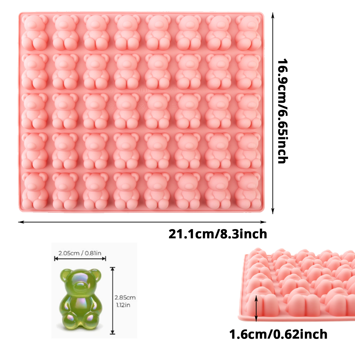 40-Cavity Bear-Shaped Silicone - 3D Printing With Silicone recension och pris