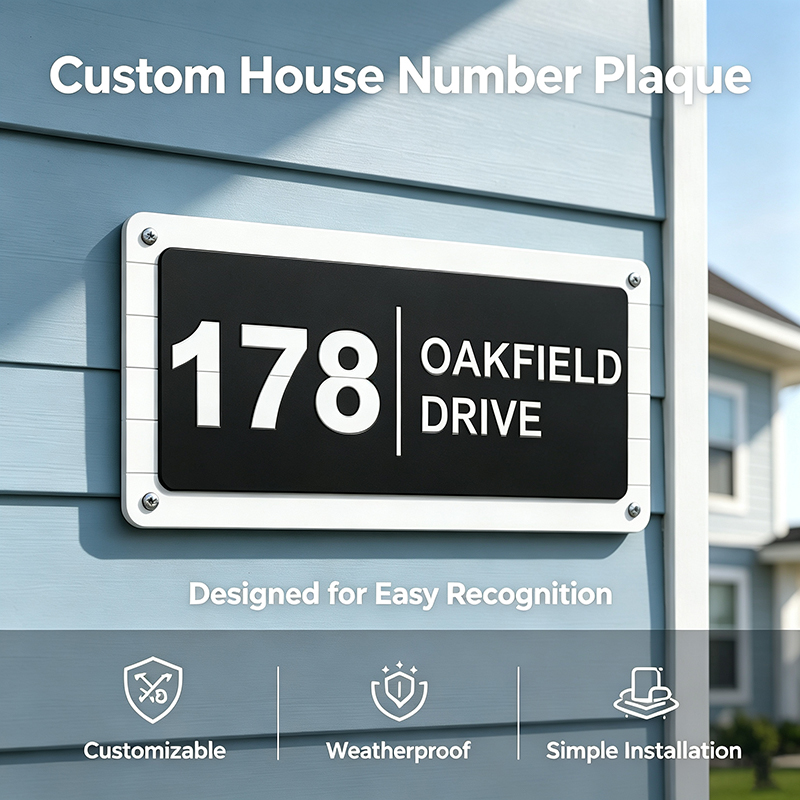 Custom 3D Printed House Number - 3D Printing Pla recension och pris