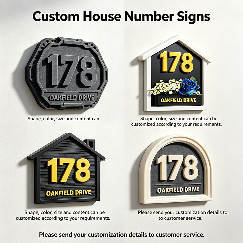 Custom 3D Printed House Number - 3D Printing Pla recension och pris