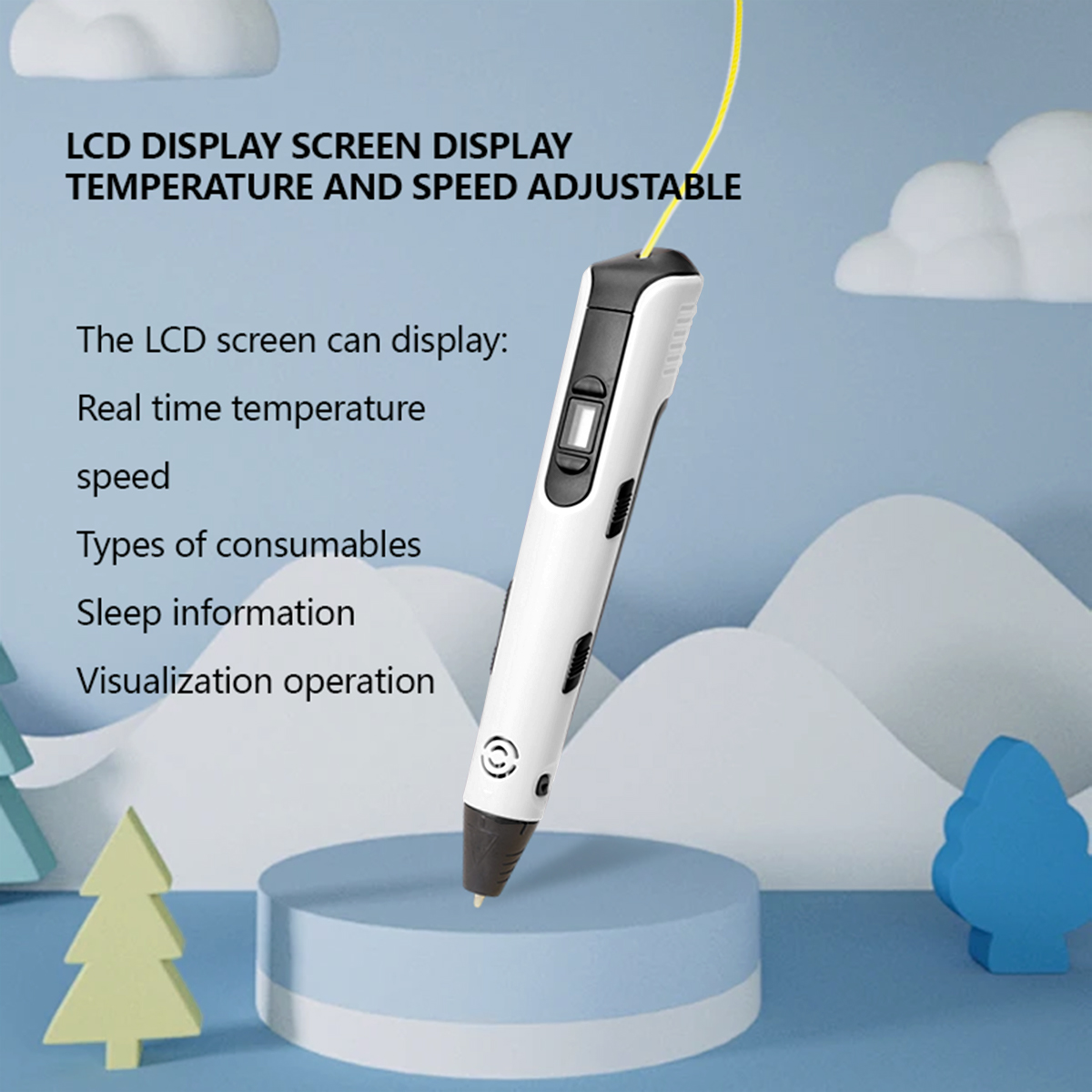 Upgraded 3D Printing Pen 9 Met - Carbon Fiber Filament recension och pris