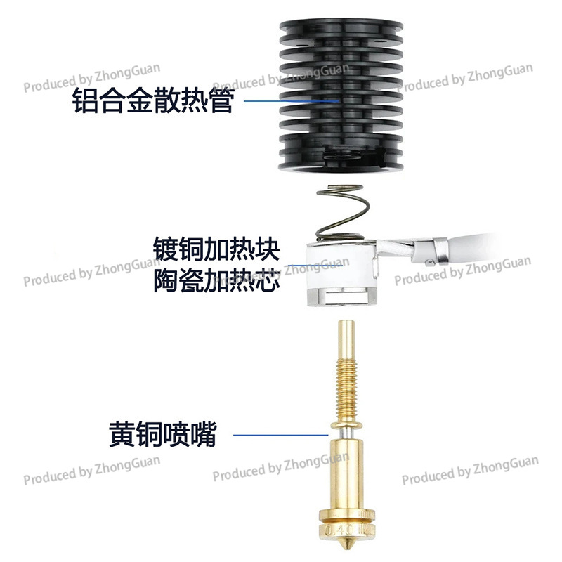 High Temperature Resistant Cer - 3D Printer Nozzle Brass recension och pris