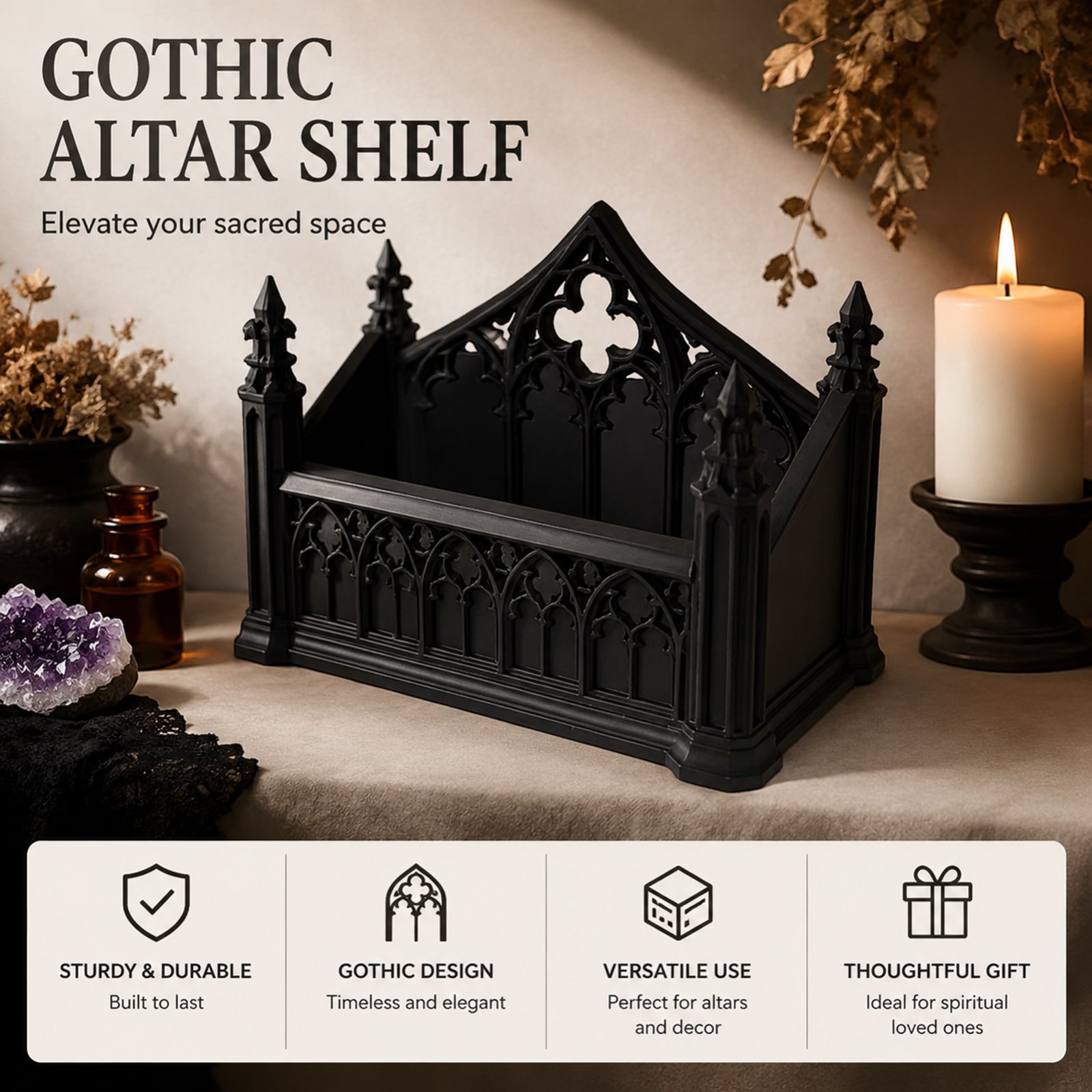 Gothic Storage Rack Organizer  - 3D Printing Pla recension och pris