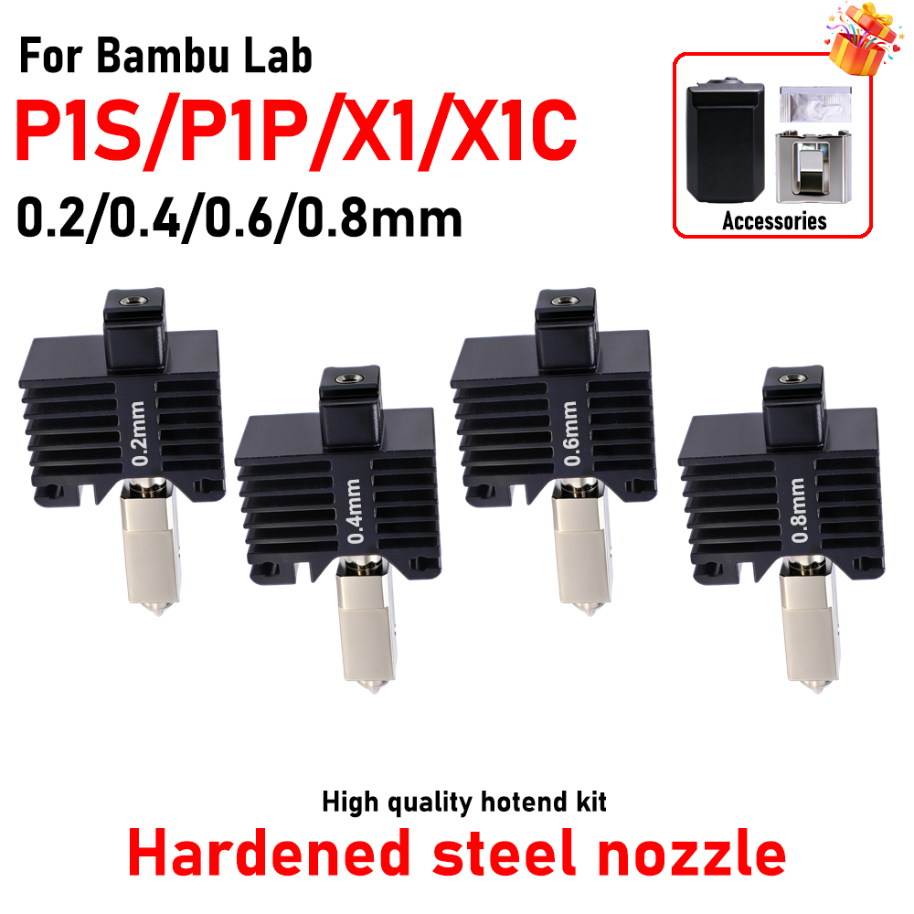 Hotend For Bambu Lab P1P X1C P - 3D Printing Steel recension och pris