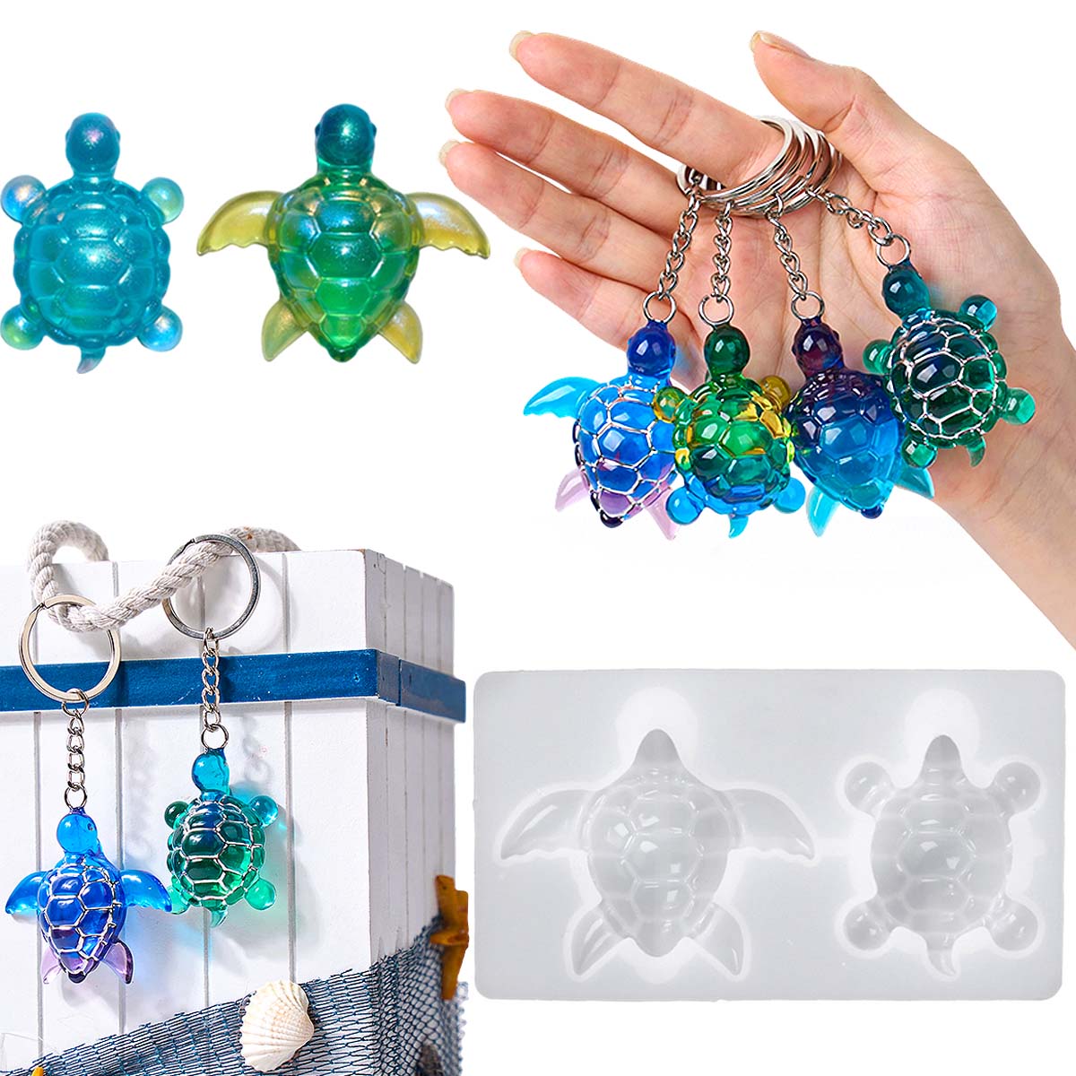 3D Sea Turtle Keychain Silicon - 3D Printing With Silicone recension och pris