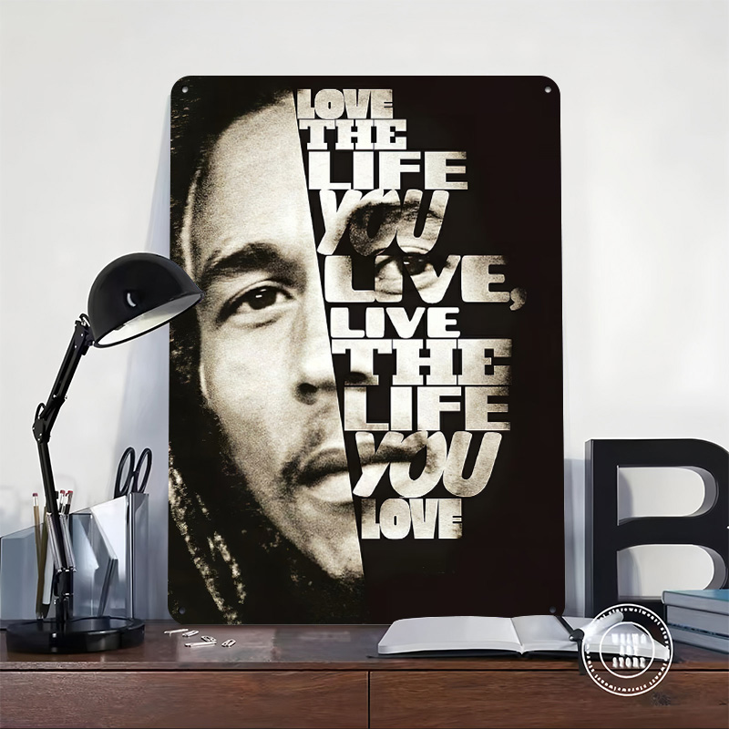 Bob Marley Quote Poster Retro  - 3D Printing Quote recension och pris