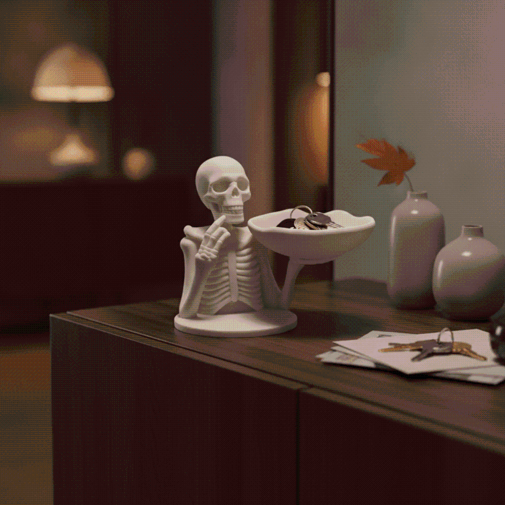 3D Printed Skeleton Candy Bowl - 3D Printing Pla recension och pris