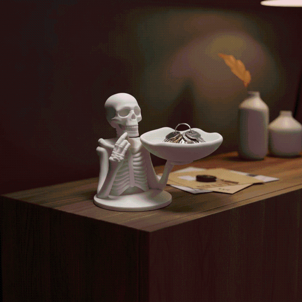 3D Printed Skeleton Candy Bowl - 3D Printing Pla recension och pris